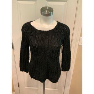 Knitted & Knotted Black Sequin Chunky Knit Sweater,  Size XS, NWT!